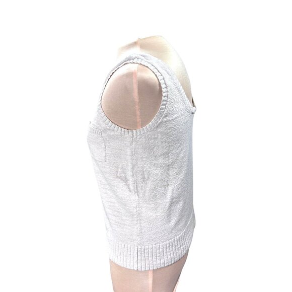 Loft Womens Beige Knit Tank Top With Pocket XS - Picture 2 of 10